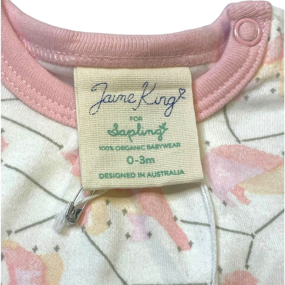 Jaime King For Sapling Girls Galaxy Bear Pink Lace Bodysuit Size 0-3M NWT - Picture 8 of 10